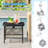  Outdoor PE Rattan Side Table w/ 1.57'' Umbrella Hole Square Patio End Table-814170956