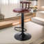 Benoist Rustic Industrial Vegan Leather, Swivel Adjustable Height Stool, Kitchen Barstools-1619978105