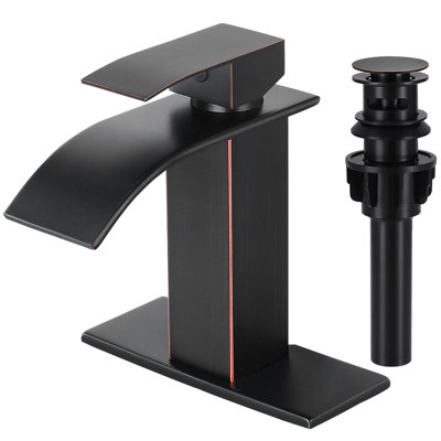 Freestanding Single-handle Bathroom Faucet with Drain Assembly