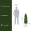 Sapin de Noël artificiel Norfolk Pine de 1,5 m en pot blanc