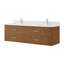 Meuble-lavabo mural double 72 po en noyer grillé Francesca-134576938-134576939-134576941