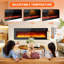 72 Inch Wall Mounted Electric Fireplace, Recessed Fireplace Insert with Remote, Adjustable Flame Colour & Brightness, Timer, Low Noise, 750/1500W Electric Fire Place, Touch Screen Heater