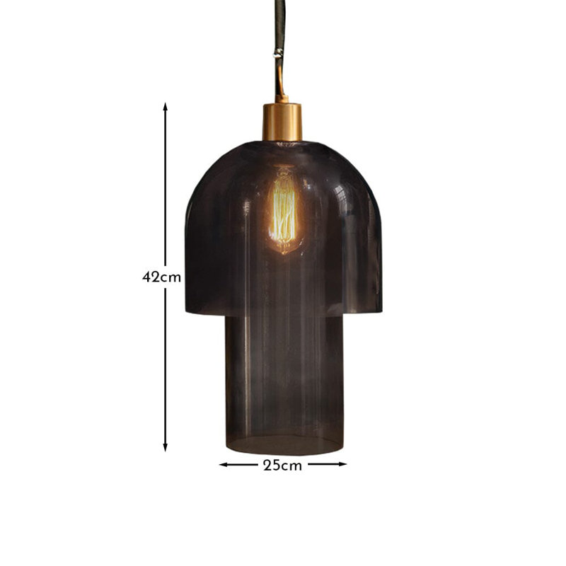 1 - Light Natural Pendant, 42cm H x 25cm W