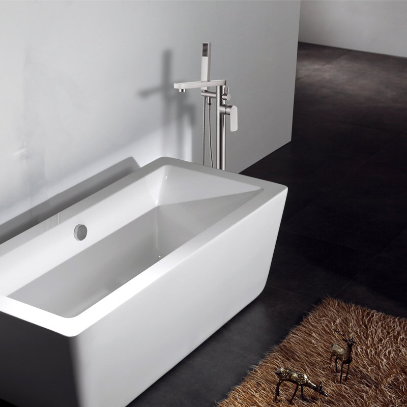 Floor Tub Spout, Brushed Nickel
