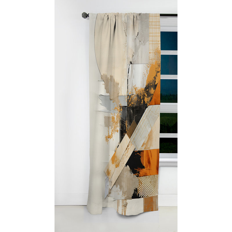 Rideau occultant Roselee - Collages, L 52 po x L 84 po