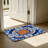 Blue And Orange Moroccan Tile Door Mat 24 x 36 in for Entrance Porch