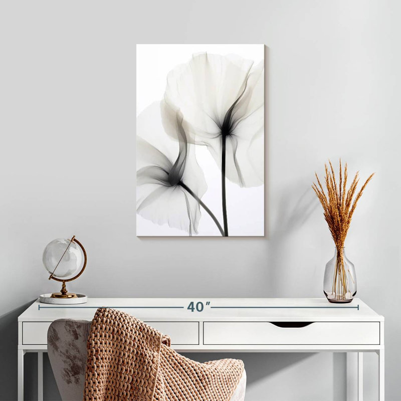 Harnek Translucent White Poppy Flowers I, 24" H x 16" W