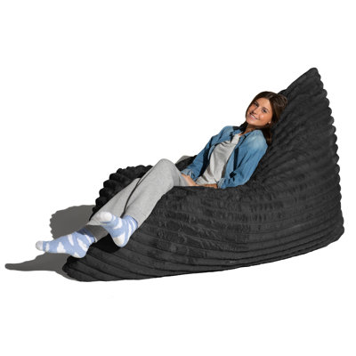 Jaxx Pillow Saxx 5.5-Foot Faux Fur - Luxuriously Soft Bean Bag Floor Pillow And Lounger