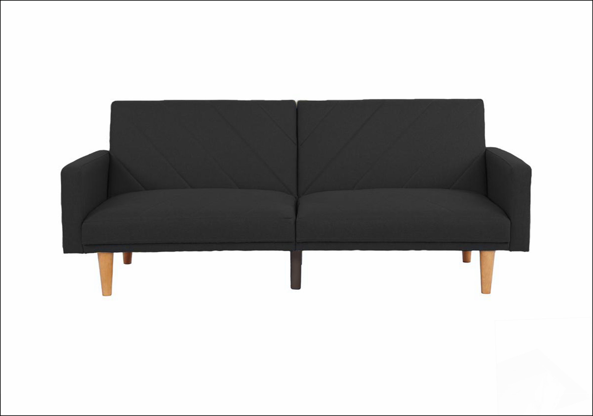 Mercer41 Modern Electric Look 1pc Convertible Sofa Couch Black Linen ...