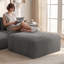 Repose-pieds carré à compression en velours côtelé 40 "pour canapé (ensemble de 1)-150467133