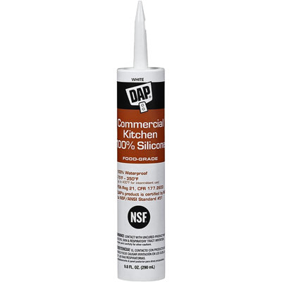DAP 08656 9.8Oz White Commercial Kitchen 100% Silicone - Food Grade 12/Pk