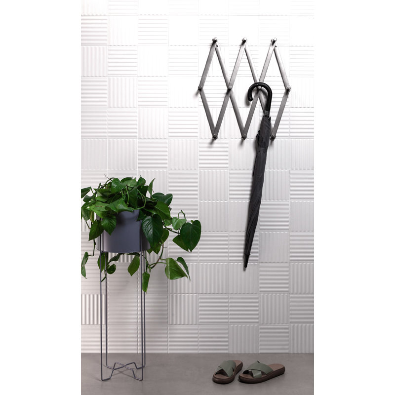 Form Line 6" X 6" Ceramic Wall Tile, Off White