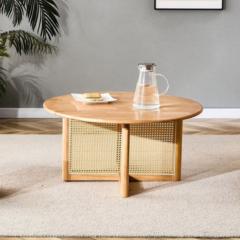 Amon Coffee Table,coffe table,living room table, Natural, 29.5" H x 42" L x 42" W