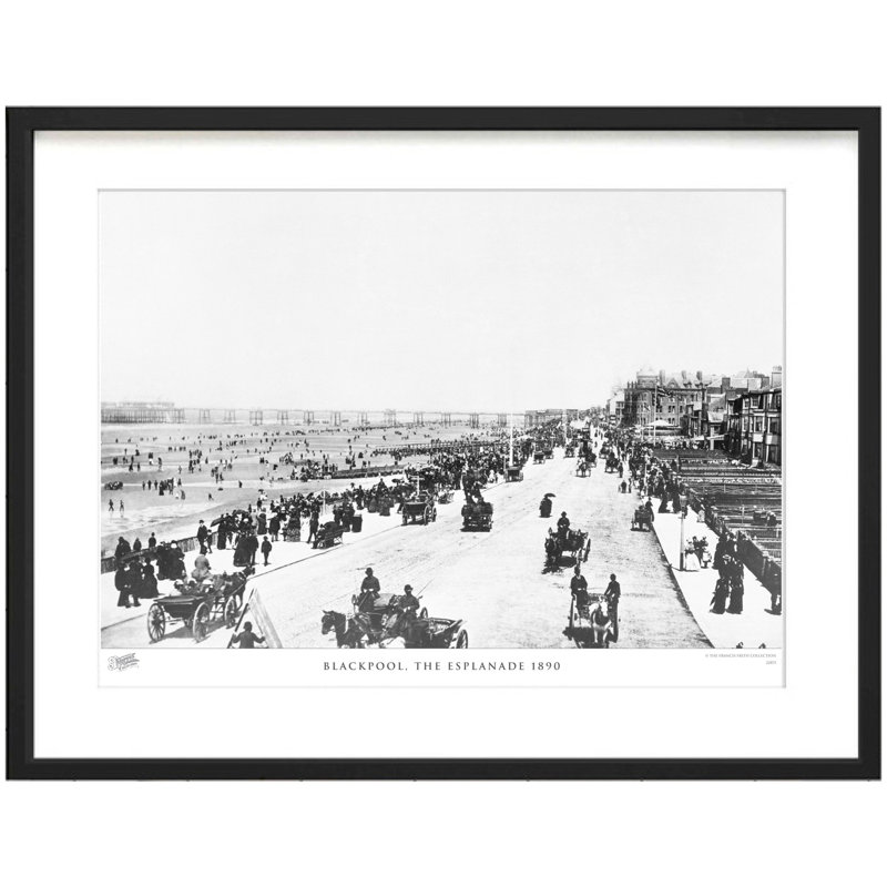Blackpool, The Esplanade 1890 - Single Picture Frame Print, 45cm H x 60cm W x 2.3cm D