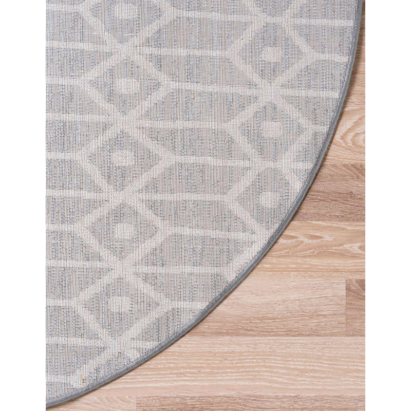 Clidy Abstract Indoor Rug, Round 5'
