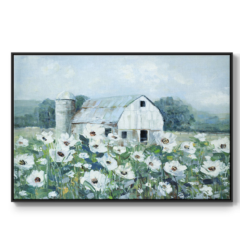 Dream Fields, reproduction d'art sur toile, Cadre noir, H 17 po x l 25 po x P 2 po