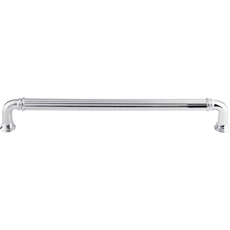 Reeded 12" Center to Center Appliance Pull, 18" Center to Center, Polished Chrome