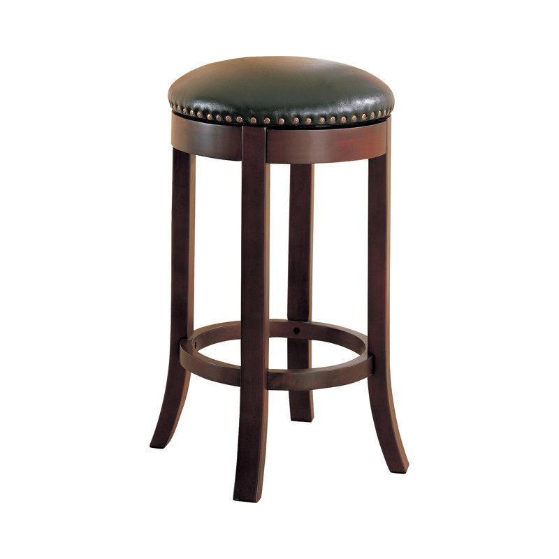 Ensemble de 2 tabourets pivotants en simili cuir brun Adonys, Tabouret de bar (siège d'une hauteur de 29 po)