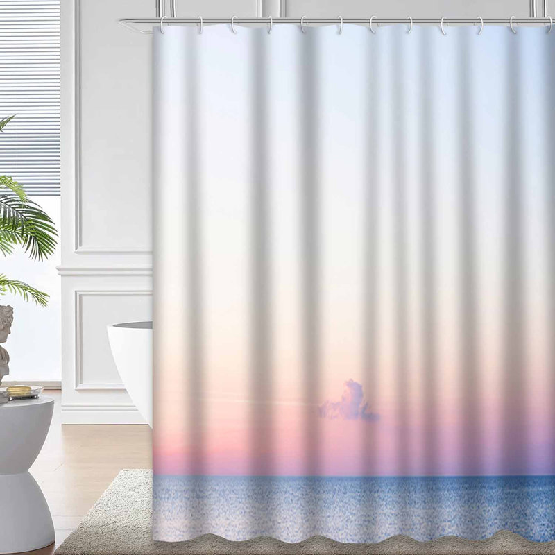 Rideau de douche avec 12 crochets Sea Sky, L 72 po x l 72 po