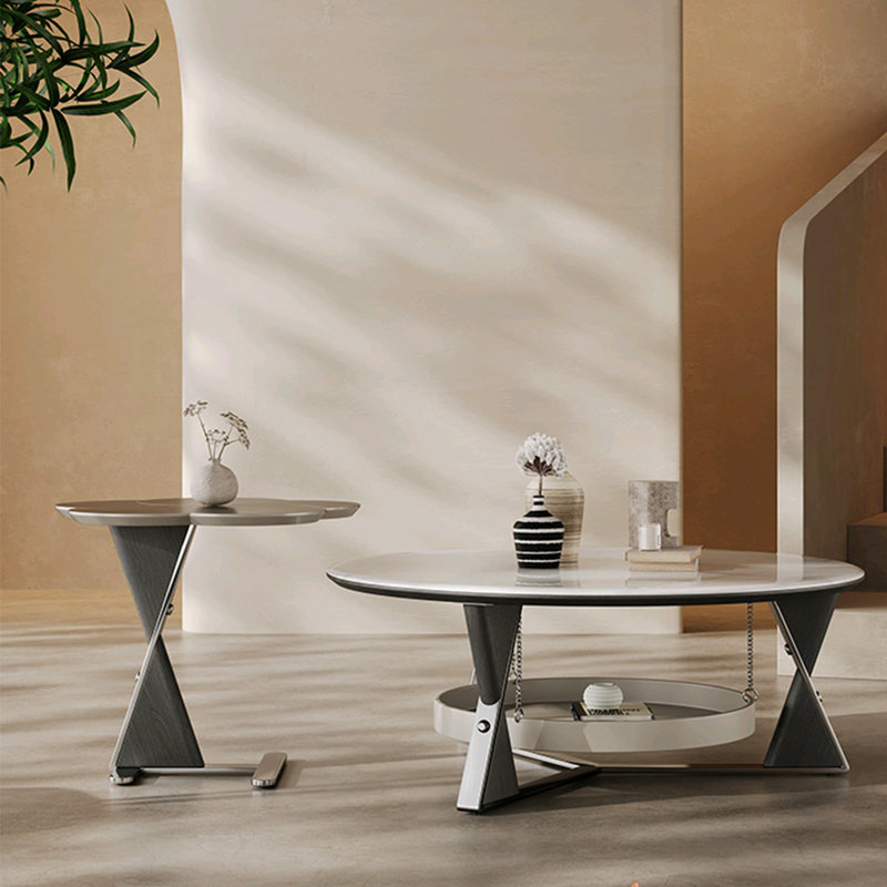 Round Rock Panel Coffee Table