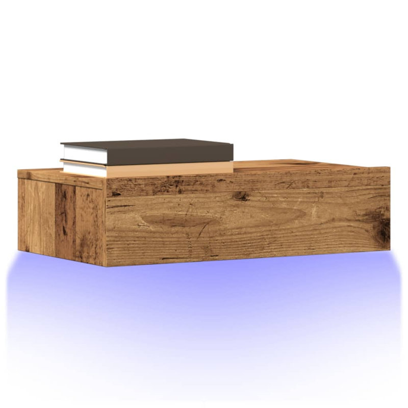 Burtundy Unfinished TV Stand for TVs up to 24", Old Wood