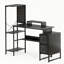 Bureau de jeu avec rangement, table d'ordinateur avec prises de courant et lumières DEL pour le bureau-1477186178