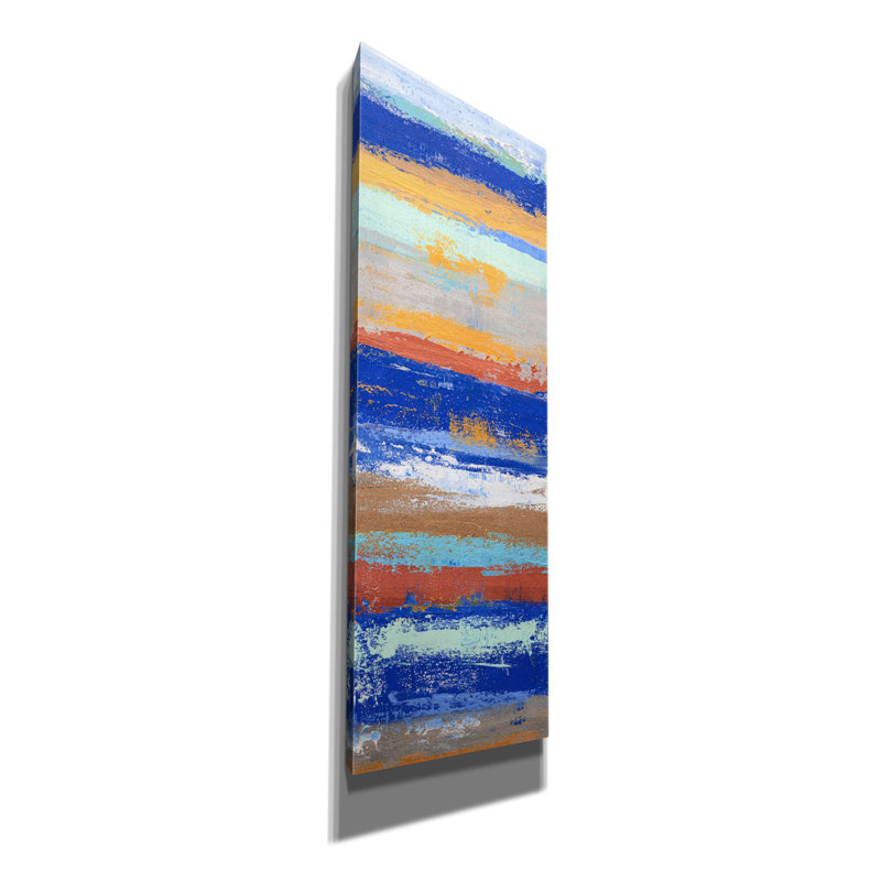 «Blue and Metal 1» par Hilary Winfield, H 60 po x l 20 po
