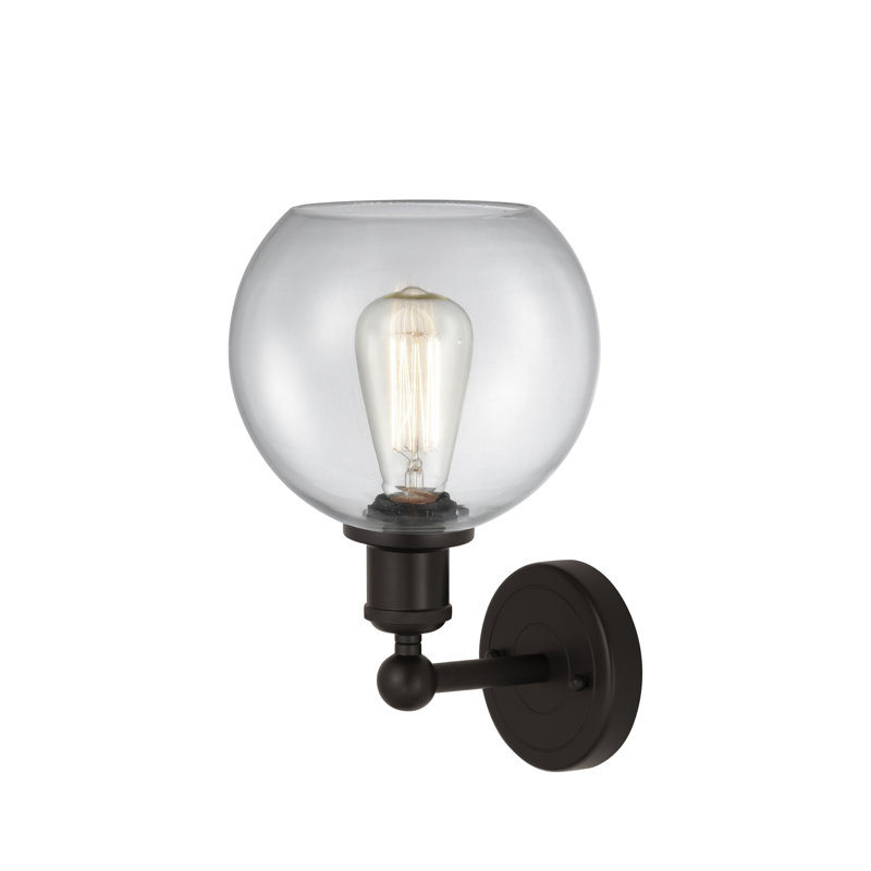 Ellington Steel Armed Sconce, Clear, Oil Rubbed Bronze