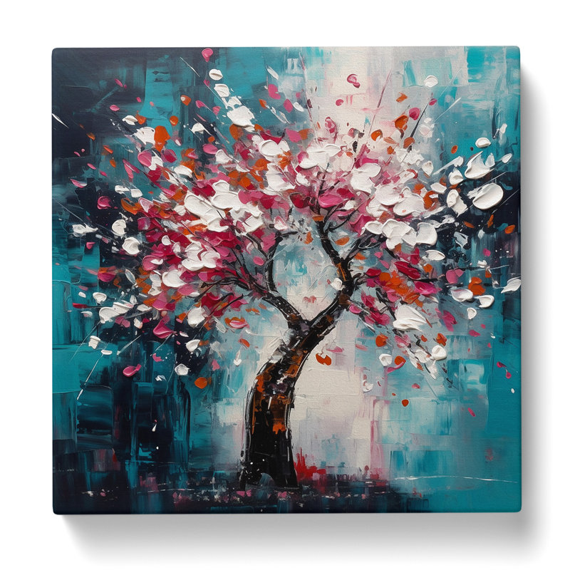 Cherry Blossom Tree Expressionism No.5 - Print, 35cm H x 35cm W x 3cm D