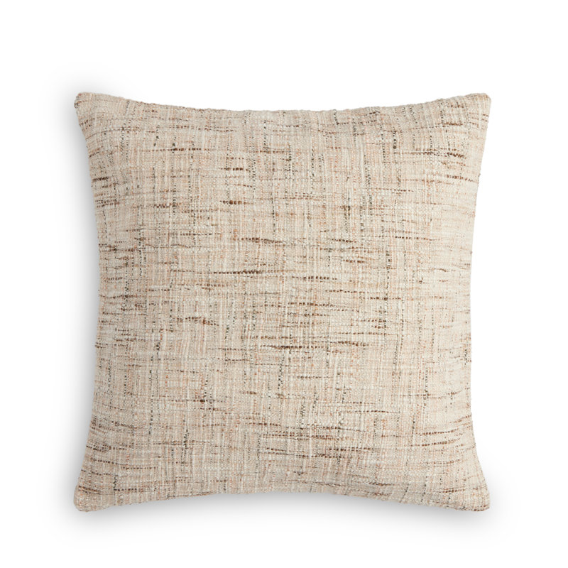 Durand Natural Linen Reversible Throw Pillow