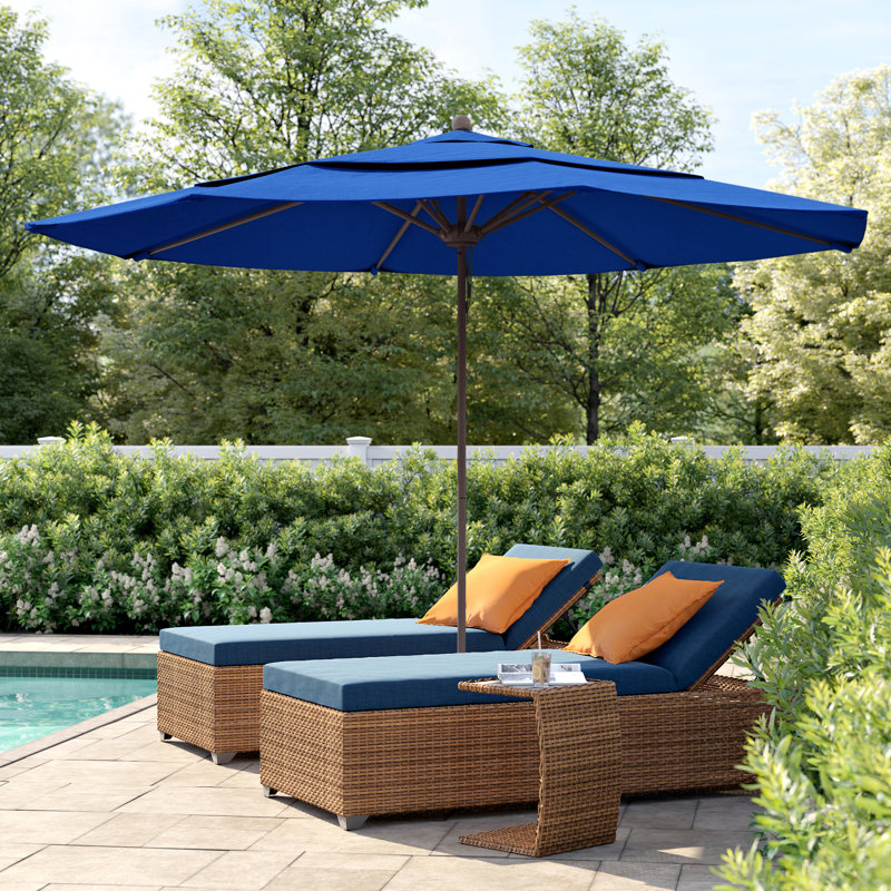 Parasol de marché 11 pi Hibo, Bleu pacifique - Pacifica
