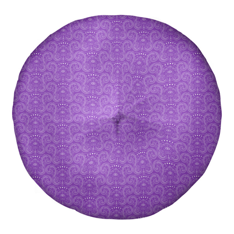 Coussin de sol Katelyn Elizabeth, 26 po x 26 po, Mauve / Blanc