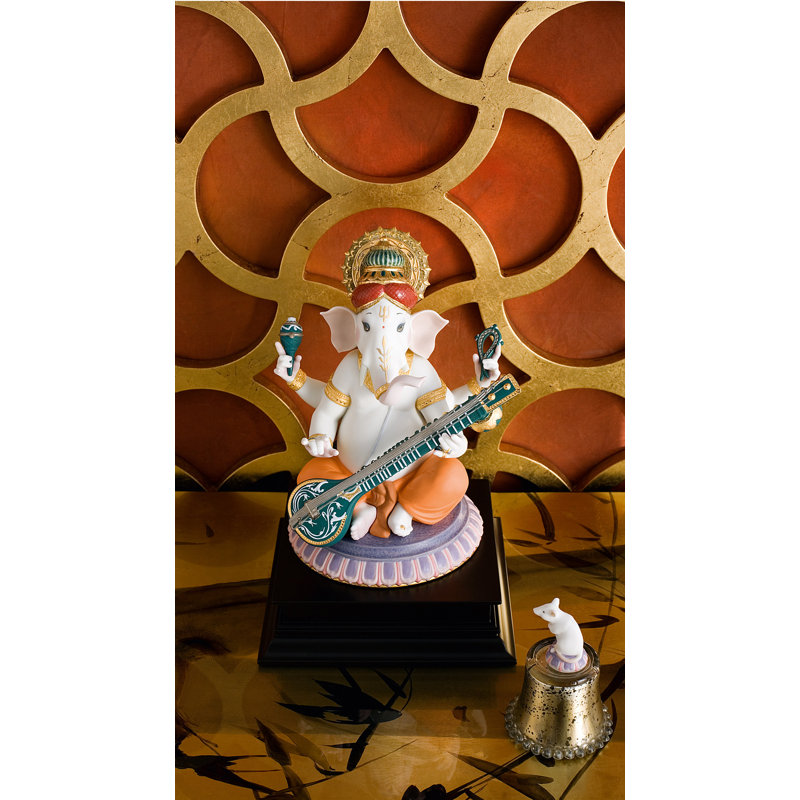 Veena Ganesha Figurine