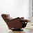 Global Home Swivel Glider Recliner With Manual Adjustable Headrest & Footrest In Oslo Pecan-495228813