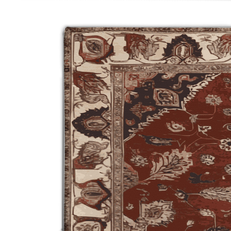 Tapis d'intérieur et d'extérieur brun Persian, Rectangulaire 2 pi x 3 pi
