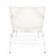 Chaise longue blanche pour deux personnes en filet de nylon, structure en aluminium, détails faits à la main, assemblage 2 en couleur fait à la main requis