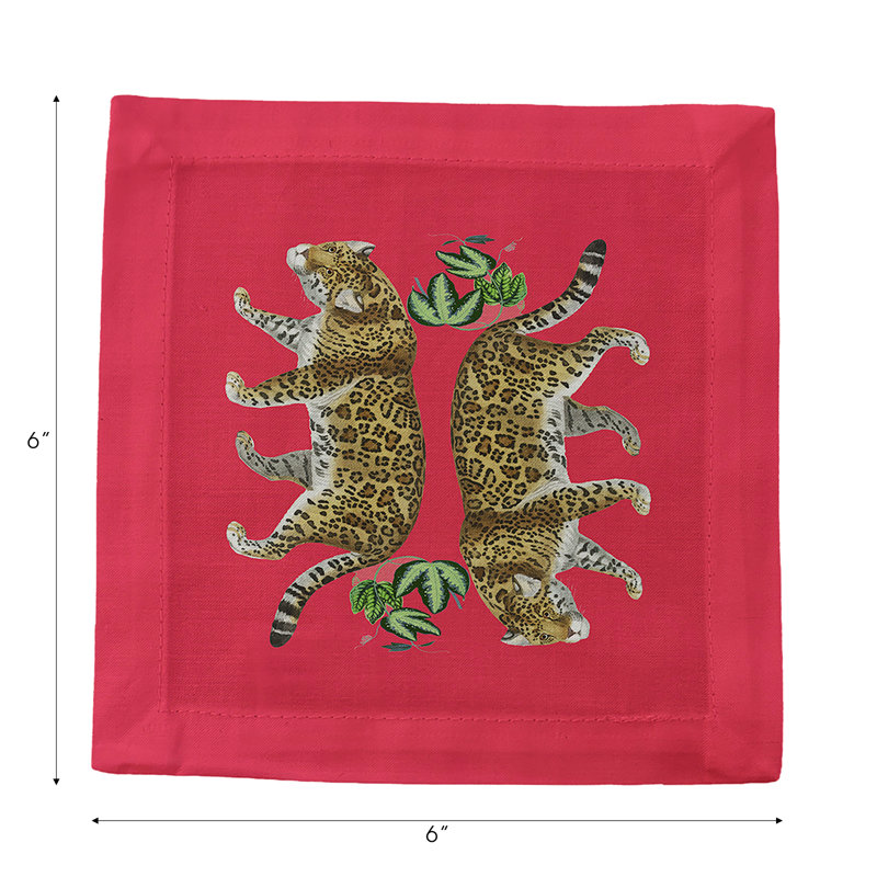 Jewel Square Napkins, Crimson