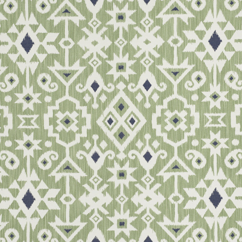 Tissu Crusoe Ikat, Vert