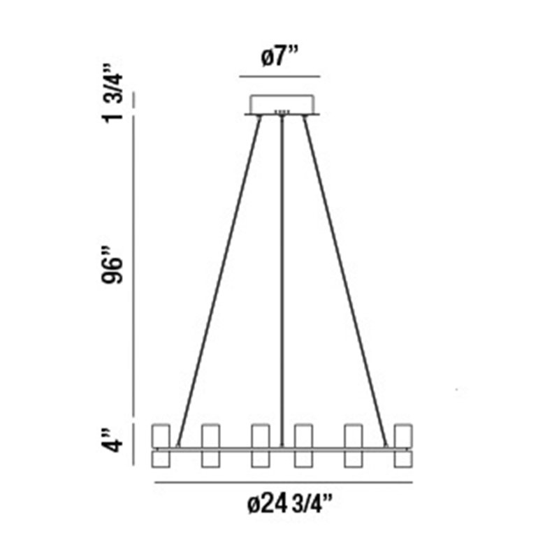 Netto 9 - Light Dimmable LED Chandelier