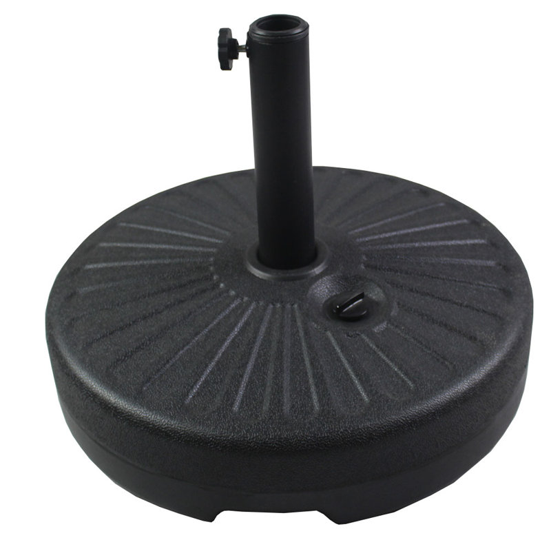 Base de parasol de marché ronde en plastique avec design Sunburst