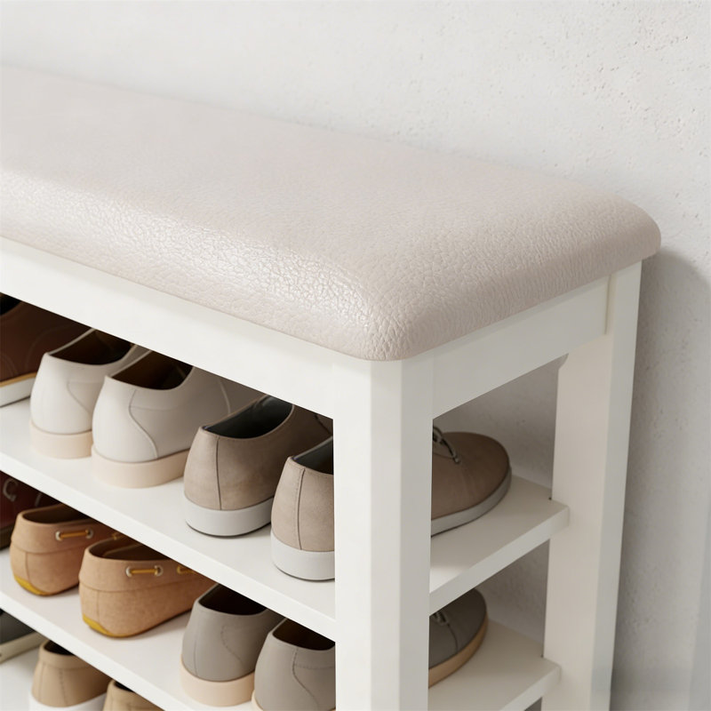 Premium Wooden Shoe Cabinet For Home, 20.4" H x 47.2" W x 11.8" D