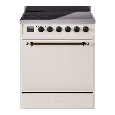 Cuisinière à induction 30 pouces avec 4 éléments à induction (porte pleine) ILVE Nostalgie II Series