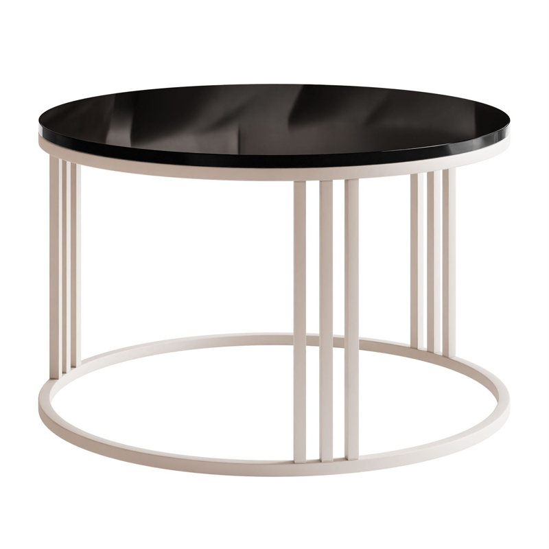 Frame Coffee Table, Black Gloss, Wood