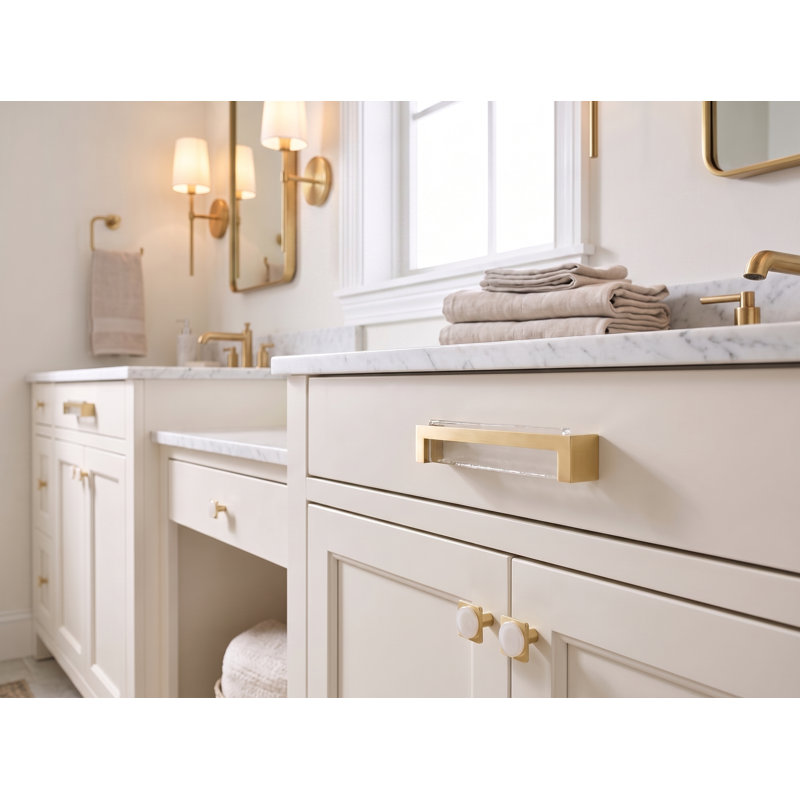 Geometric Square Knob, Satin Nickel