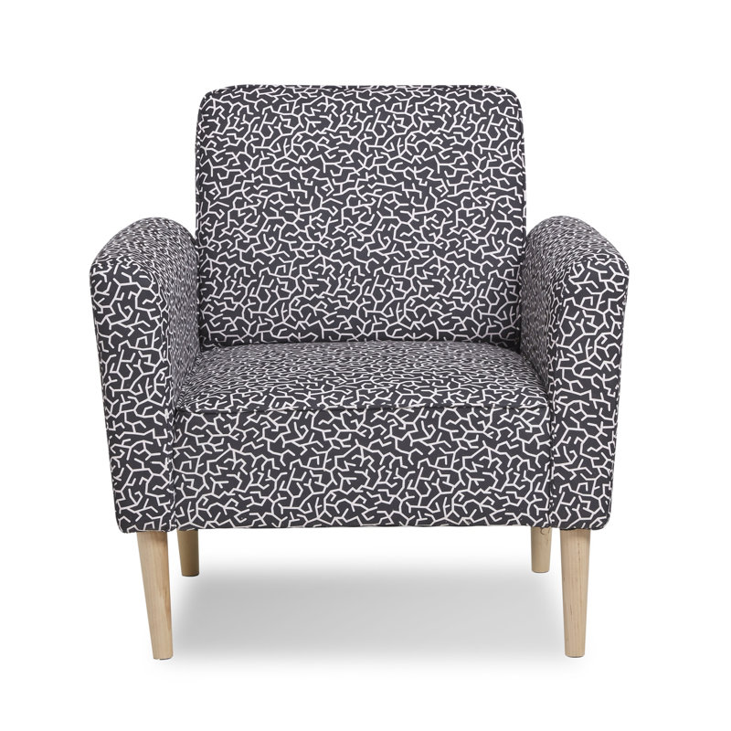 Rippeon 76.2Cm Wide Polyester Armchair, Black