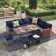 Atvars Wicker 9 - Person Outdoor Seating Group with Cushions