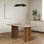 Rock slab countertop rectangular dining table