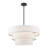4 - Light Steel Dimmable Drum Chandelier-254080577-254080576