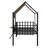 Loda Twin Low House Loft Bed with Roof and Ladder-884722053