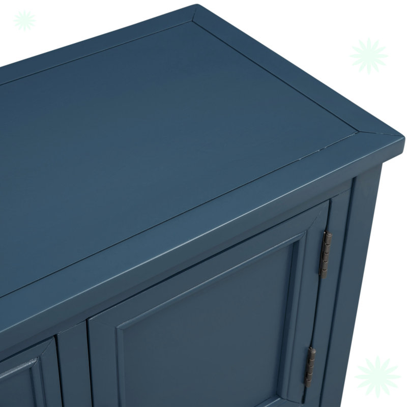 Eagarville Sideboard,entryway table,Console Table,sideboards and buffets,buffet table with Bottom Shelf, Navy